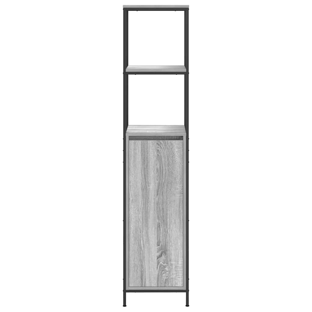 Bathroom Cabinet With Shelves Grey Sonoma 36X35X165 Cm