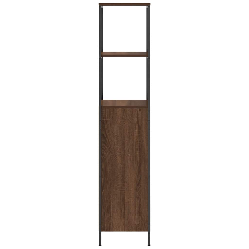 Bathroom Cabinet With Shelves Brown Oak 36X35X165 Cm