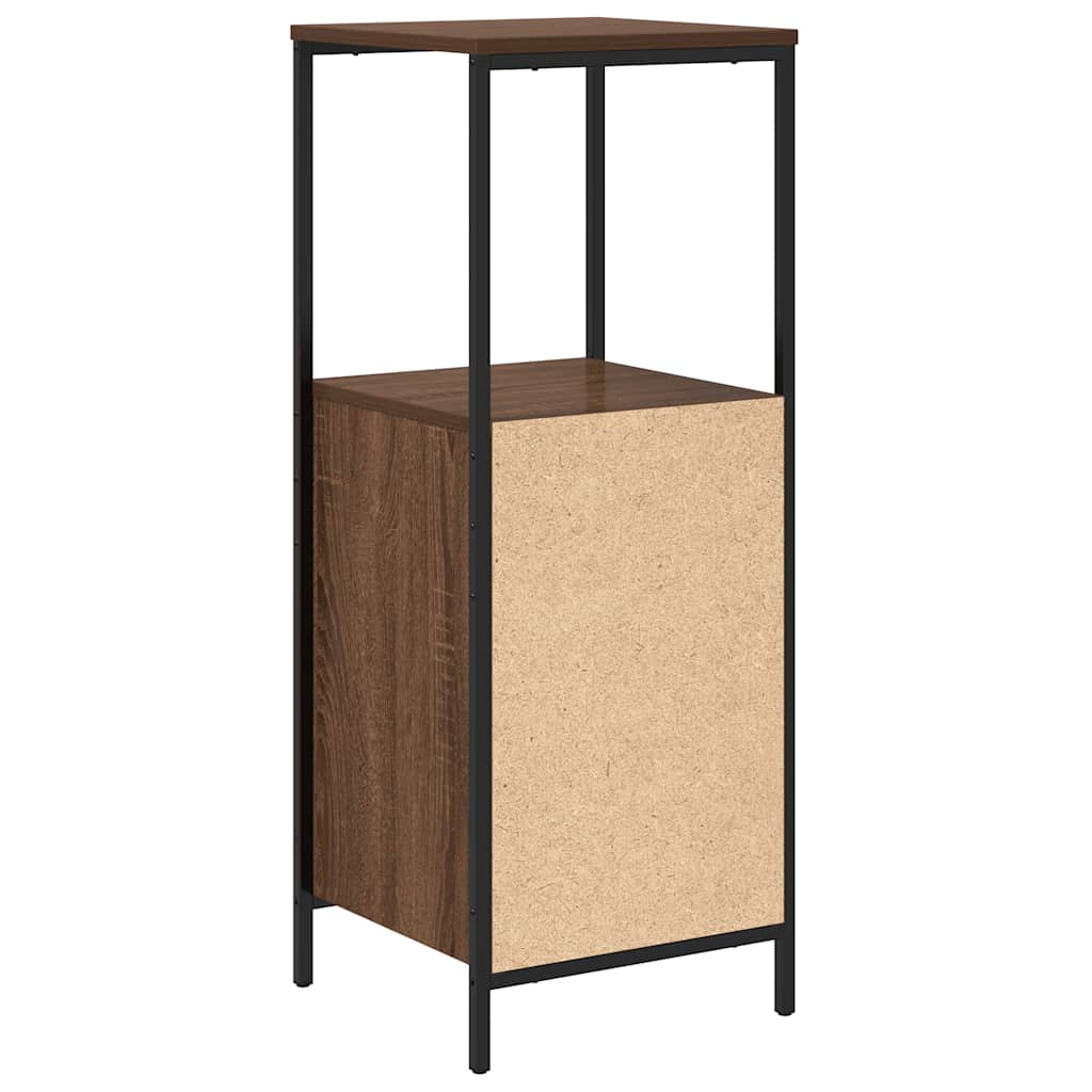Bathroom Cabinet With Shelves Brown Oak 36X35X95 Cm