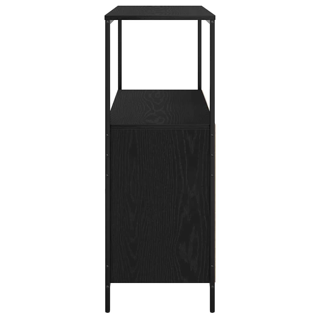 Bathroom Cabinet With Shelves Black Oak 76.5X35X95 Cm