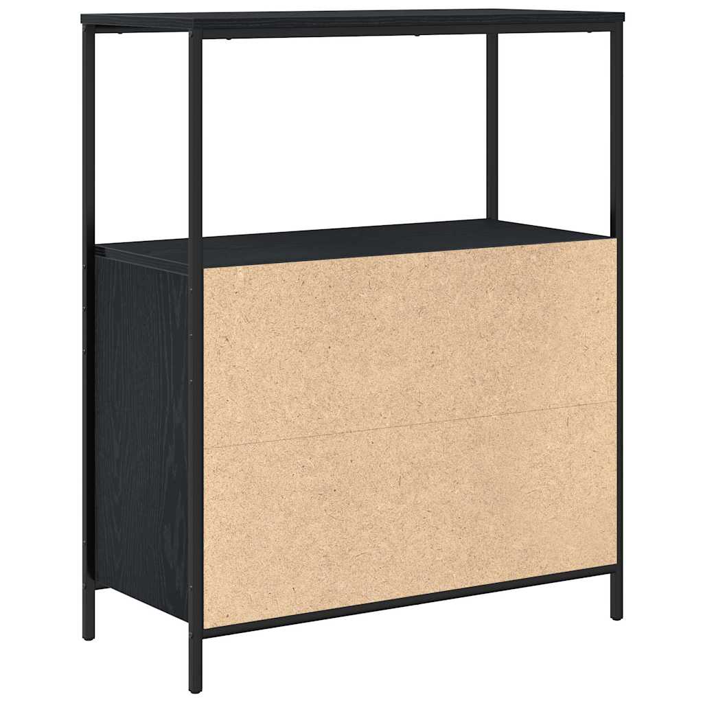 Bathroom Cabinet With Shelves Black Oak 76.5X35X95 Cm