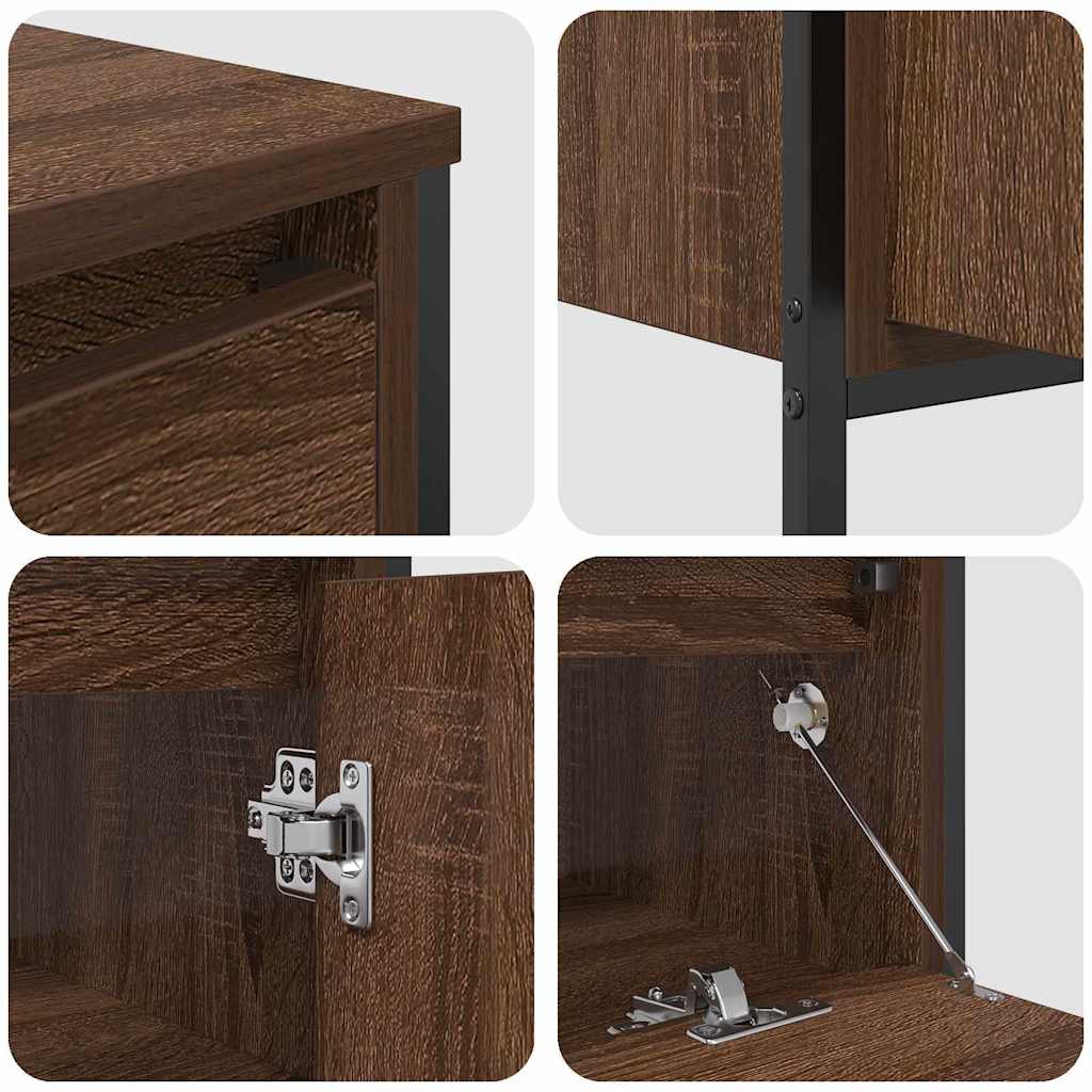 3 Piece Bathroom Furniture Set Engineered Wood