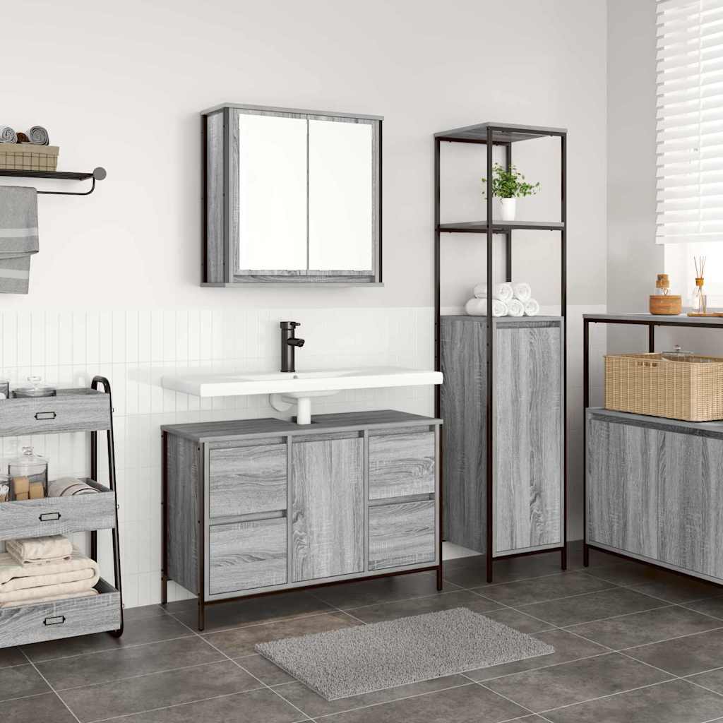3-Piece Bathroom Furniture Set - Engineered Wood