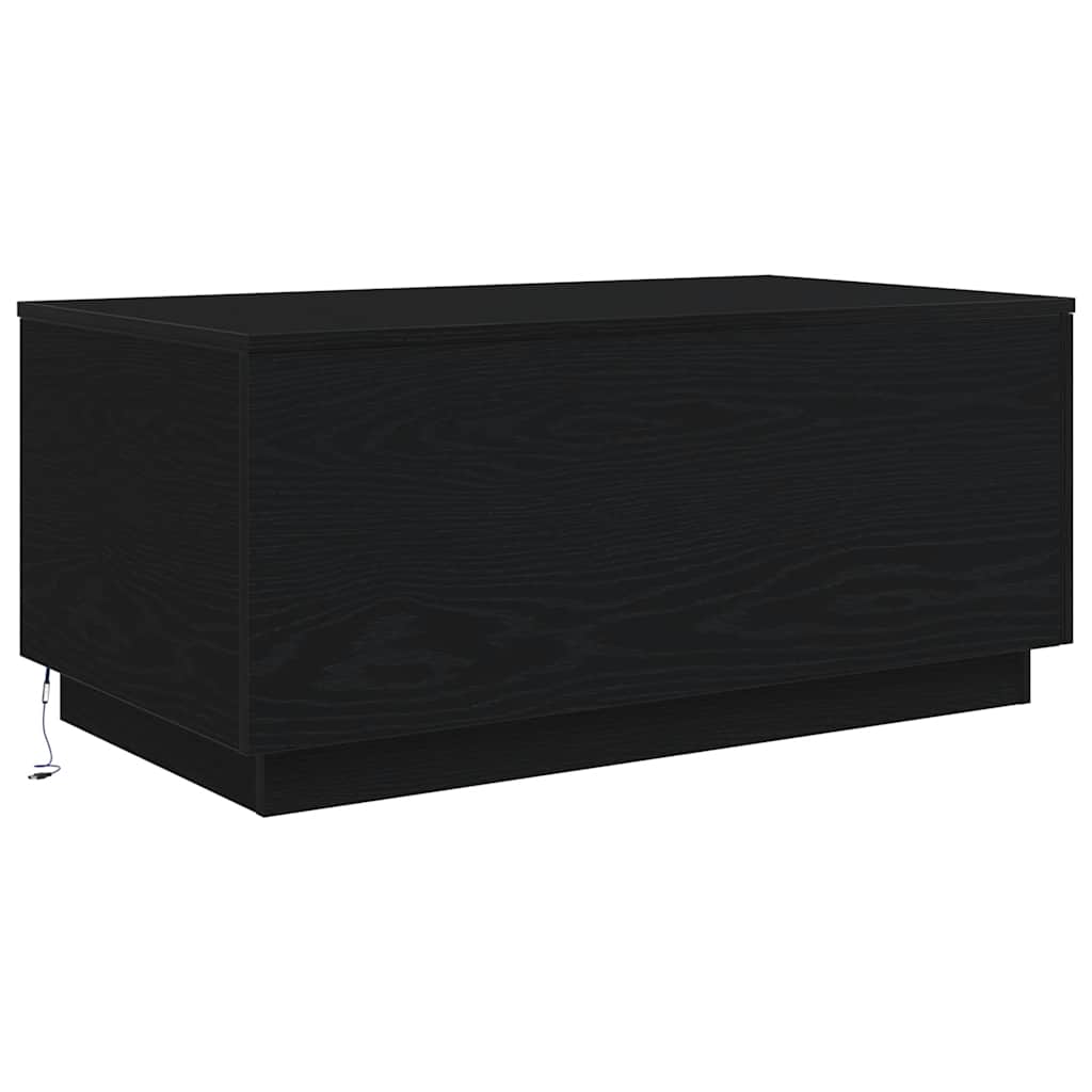Coffee Table With Led Lights 90X50X40 Cm