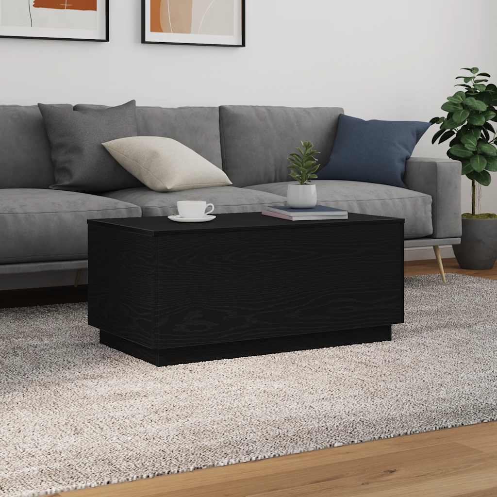 Coffee Table With Led Lights 90X50X40 Cm
