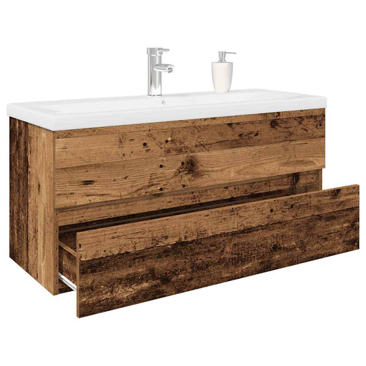 Sink Cabinet With Built-In Basin And Faucet