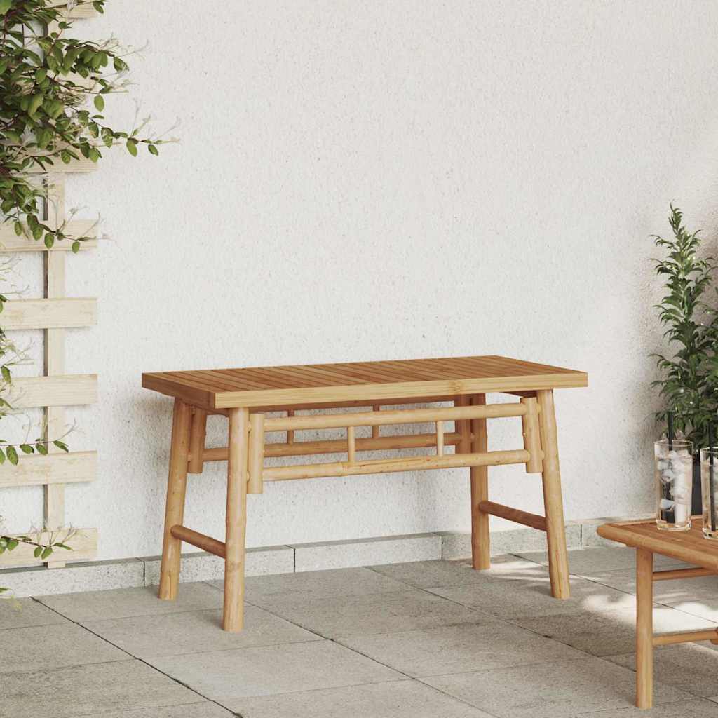 Bench Brown 110 X 38 X 45 Cm Bamboo