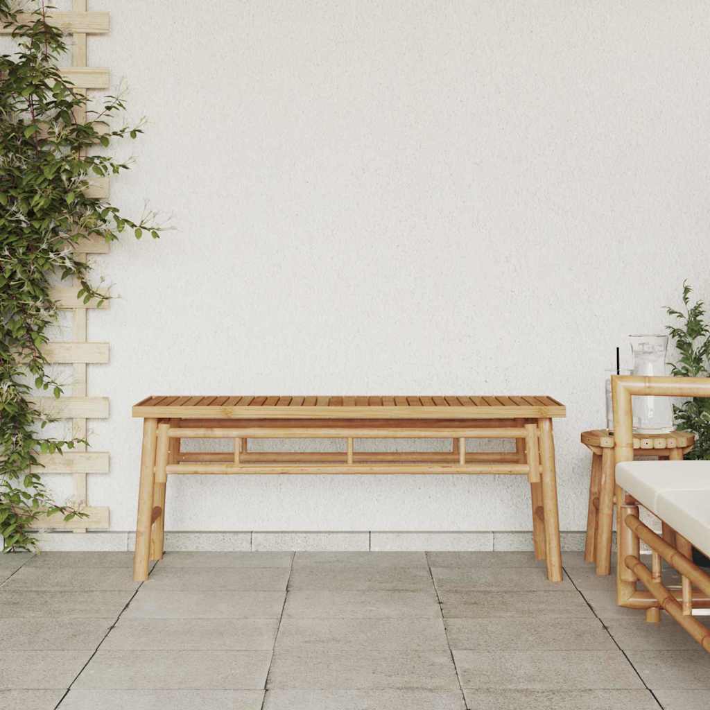 Bench Brown 110 X 38 X 45 Cm Bamboo