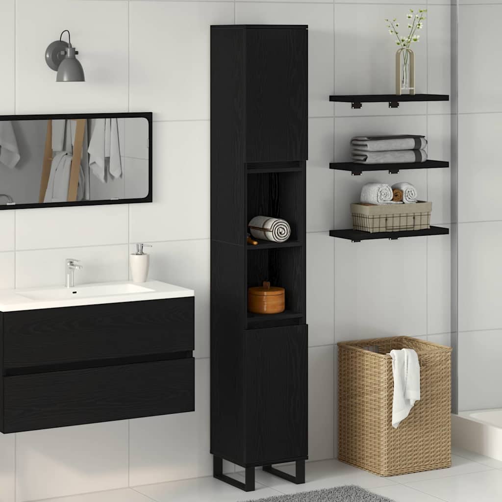 Bathroom Cabinet 30X30X190 Cm Engineered Wood