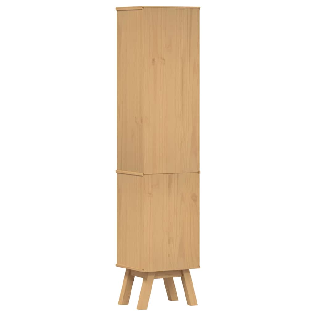 Bathroom Cabinet Olden Brown 35 X 30 X 159 Cm Solid Pine Wood