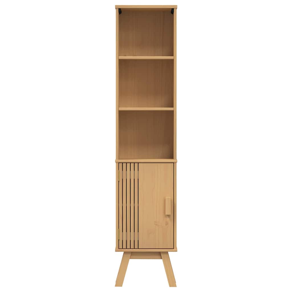 Bathroom Cabinet Olden Brown 35 X 30 X 159 Cm Solid Pine Wood