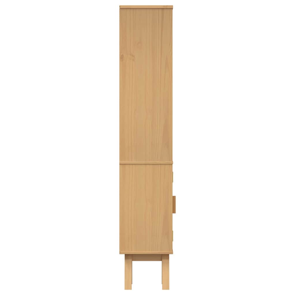 Bathroom Cabinet Olden Brown 35 X 30 X 159 Cm Solid Pine Wood