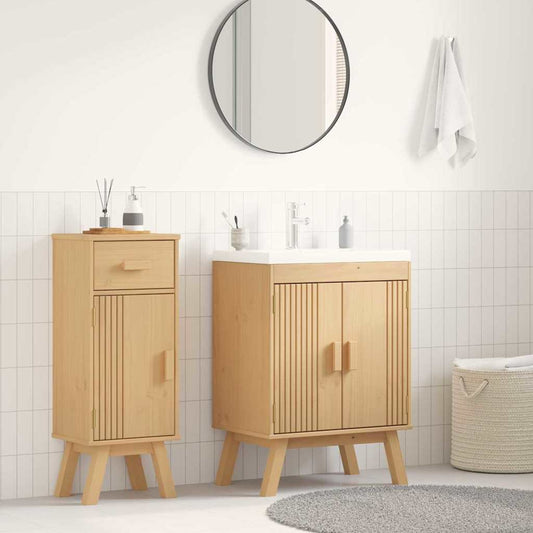 Sink Base Cabinet With Shelf Olden Brown 114 X 43 X 73.5 Cm