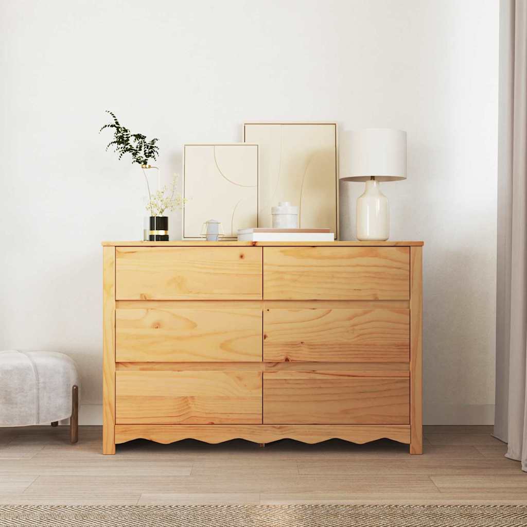 Chest Of Drawers With Drawer Drammen Brown 111 X 43 X 73.5 Cm