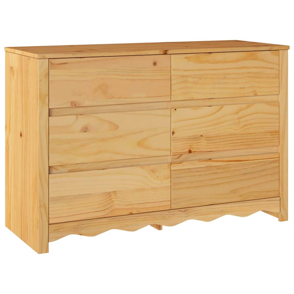 Chest Of Drawers With Drawer Drammen Brown 111 X 43 X 73.5 Cm