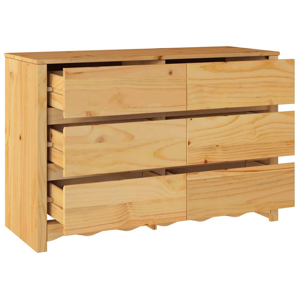 Chest Of Drawers With Drawer Drammen Brown 111 X 43 X 73.5 Cm