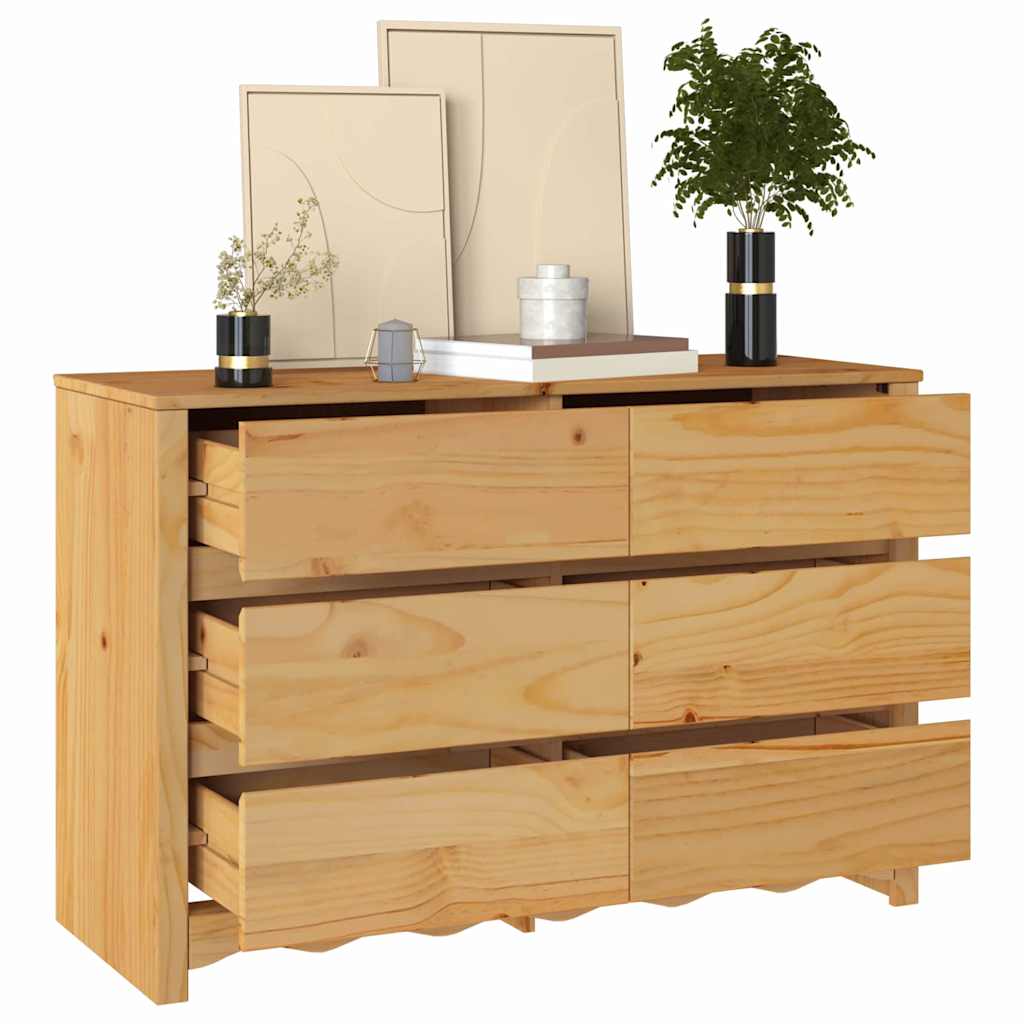 Chest Of Drawers With Drawer Drammen Brown 111 X 43 X 73.5 Cm