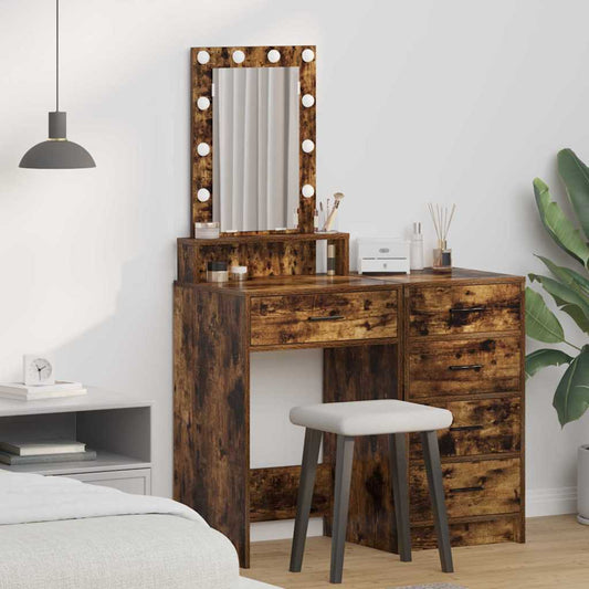 Dressing Table Brown Engineered Wood