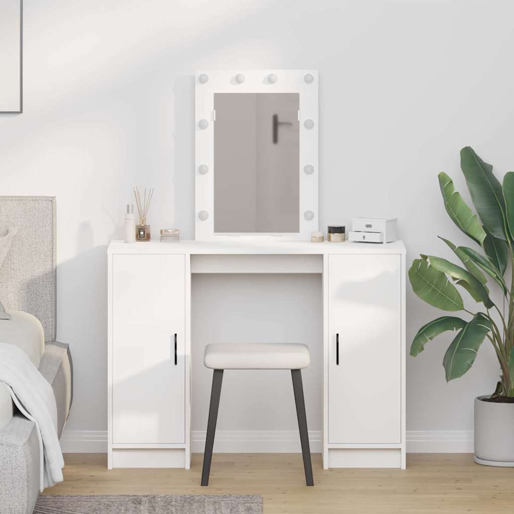 Dressing Table Brown 102 X 33 X 135 Cm Engineered Wood