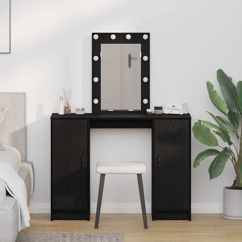 Dressing Table Brown 102 X 33 X 135 Cm Engineered Wood