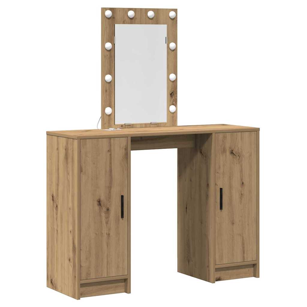 Dressing Table Brown 102 X 33 X 135 Cm Engineered Wood