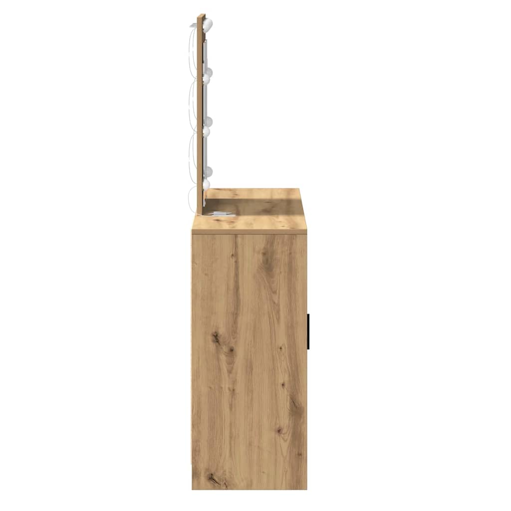 Dressing Table Brown 102 X 33 X 135 Cm Engineered Wood