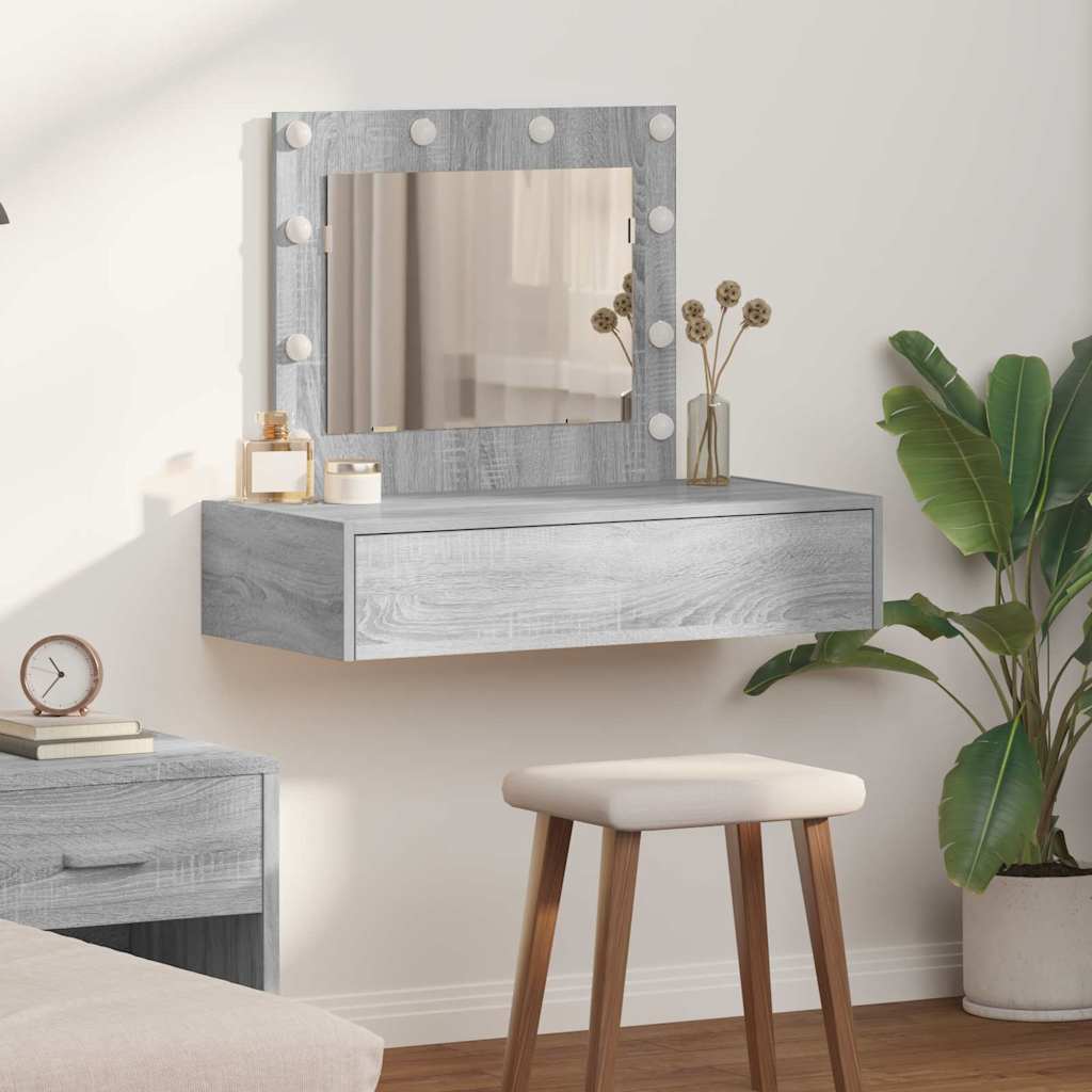 Dressing Table Brown Engineered Wood