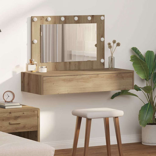 Dressing Table Brown Engineered Wood