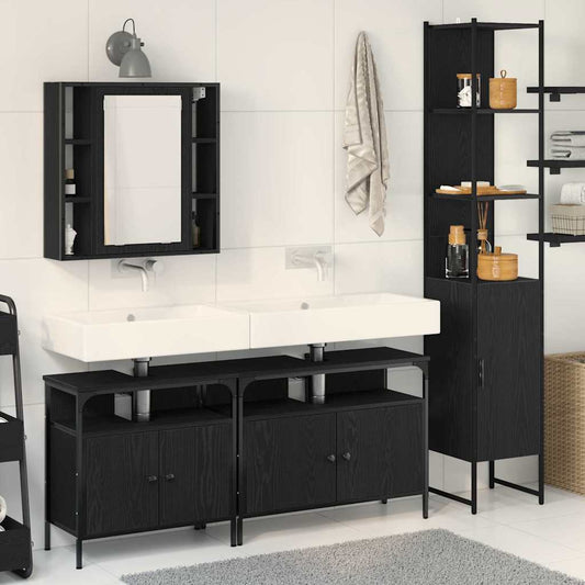 Bathroom Cabinet Set 4 Pcs 33 X 33 X 185.5 Cm