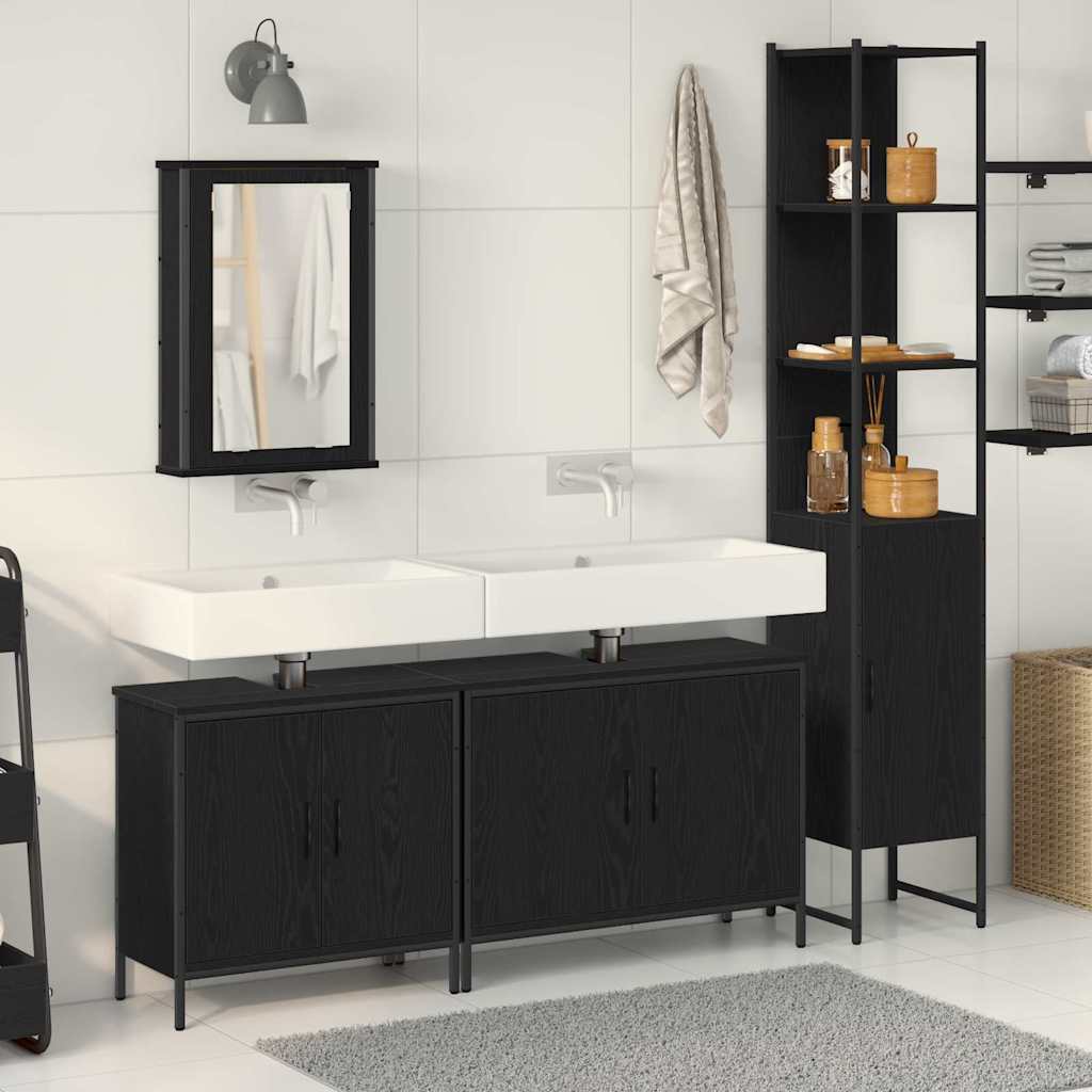 4 Piece Bathroom Furniture Set Engineered Wood