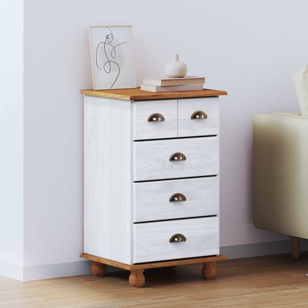 Chest Of Drawer Askim 45.8 X 40 X 79 Cm Solid Pine Wood