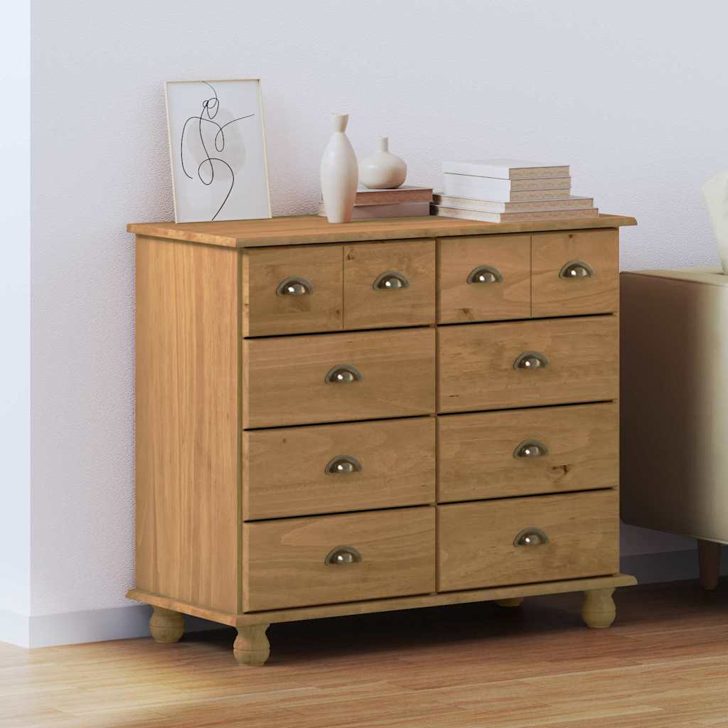 Chest Of Drawer Askim 91 X 40 X 79 Cm Solid Pine Wood