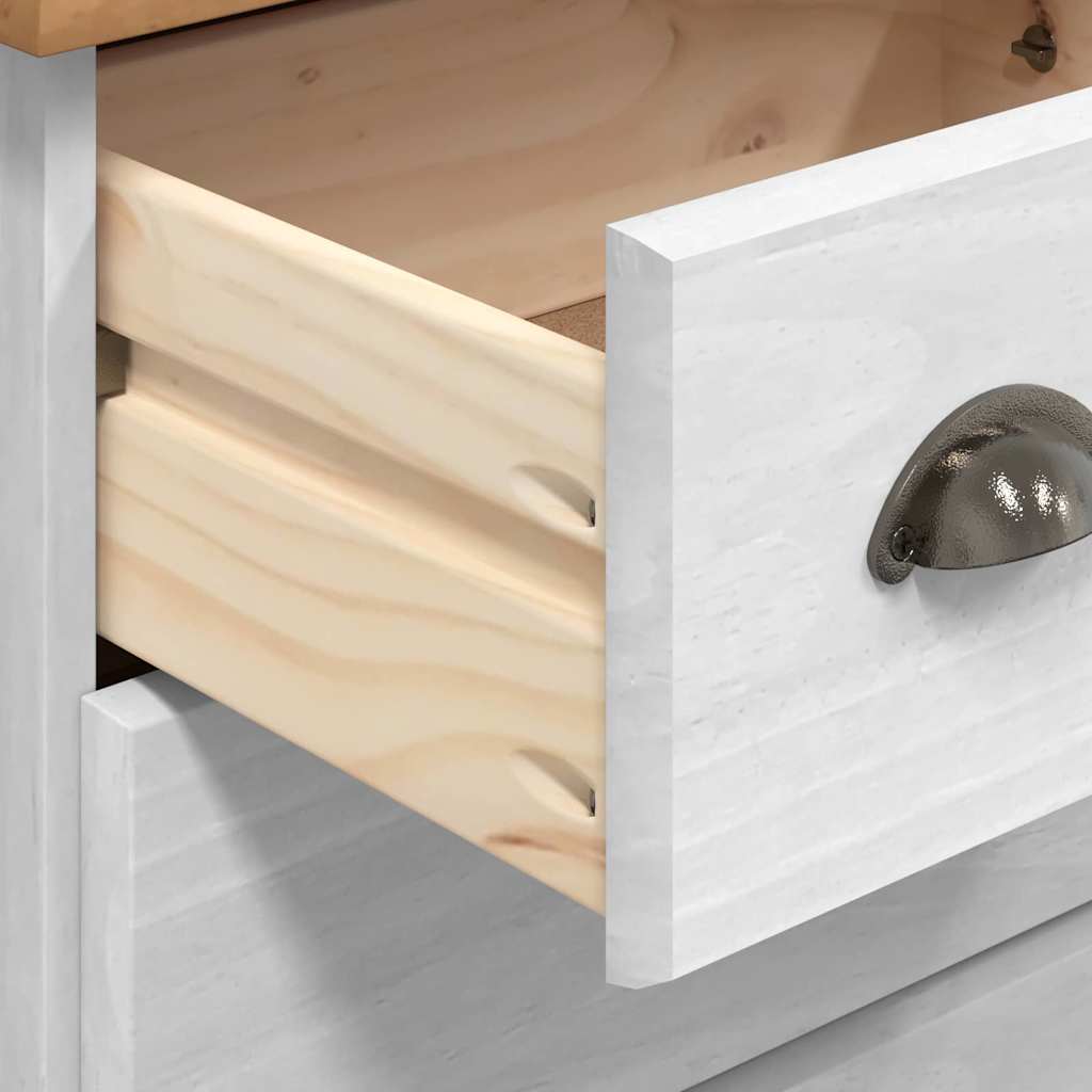 Chest Of Drawer Askim 91 X 40 X 79 Cm Solid Pine Wood