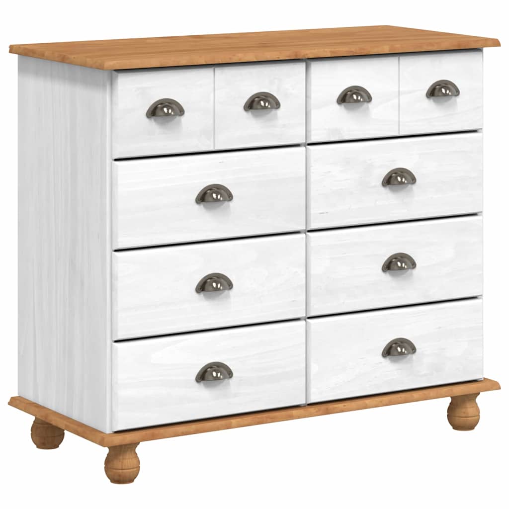 Chest Of Drawer Askim 91 X 40 X 79 Cm Solid Pine Wood