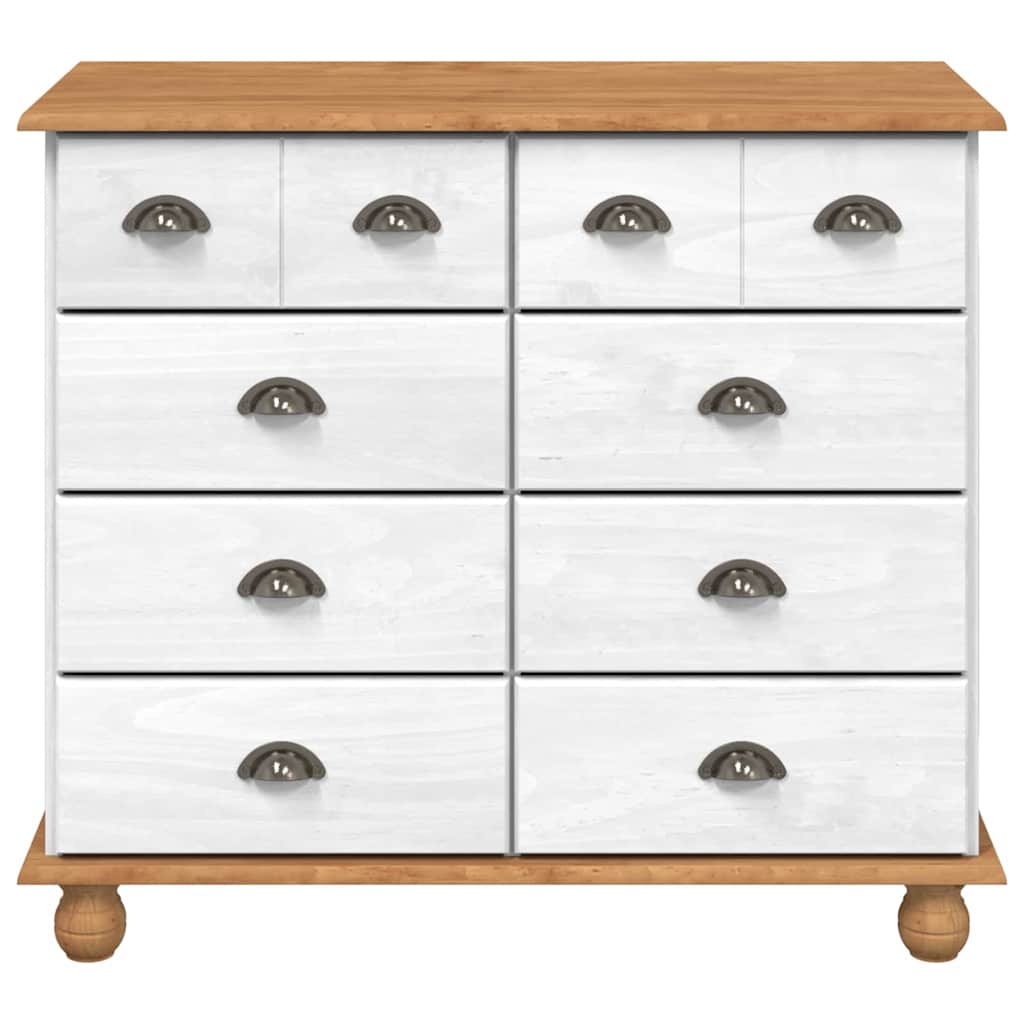 Chest Of Drawer Askim 91 X 40 X 79 Cm Solid Pine Wood
