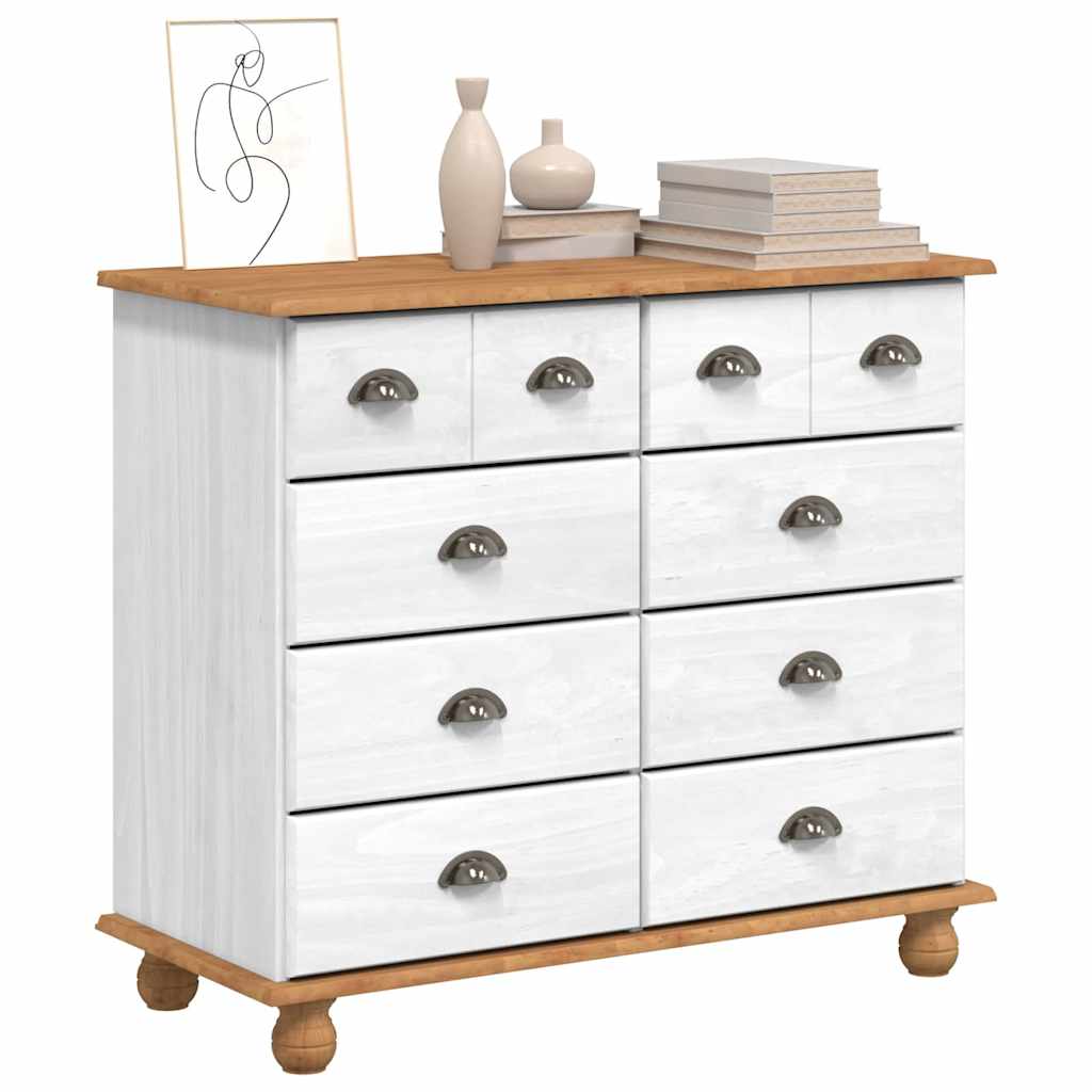 Chest Of Drawer Askim 91 X 40 X 79 Cm Solid Pine Wood