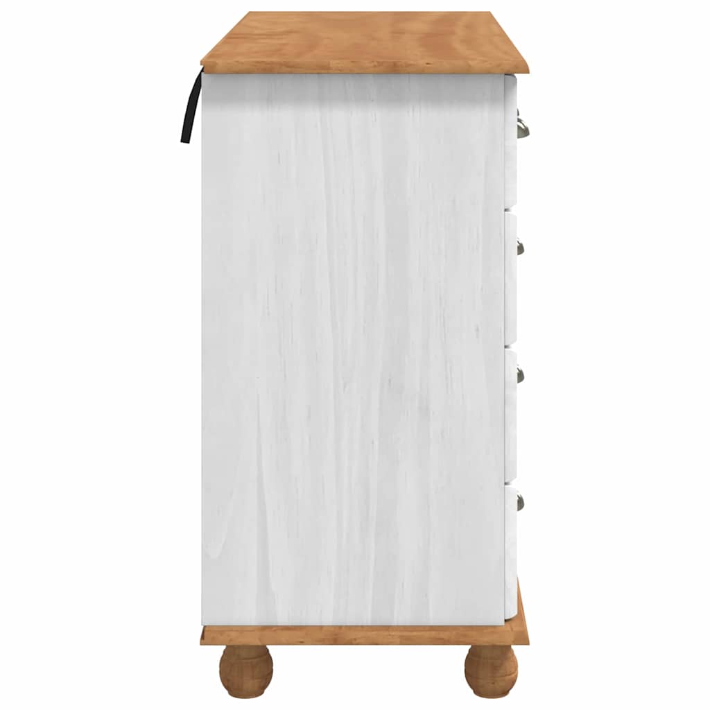 Chest Of Drawer Askim 91 X 40 X 79 Cm Solid Pine Wood