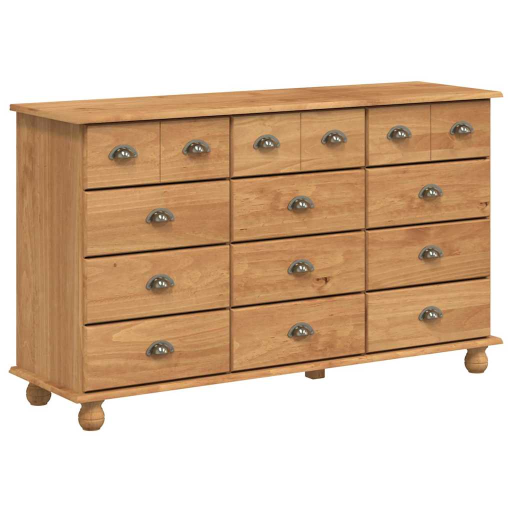 Chest Of Drawer Askim 79 X 40 X 133.5 Cm Solid Pine Wood