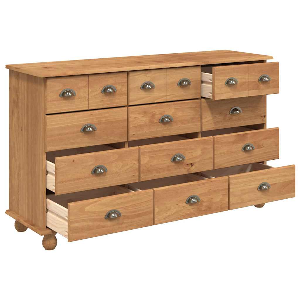 Chest Of Drawer Askim 79 X 40 X 133.5 Cm Solid Pine Wood
