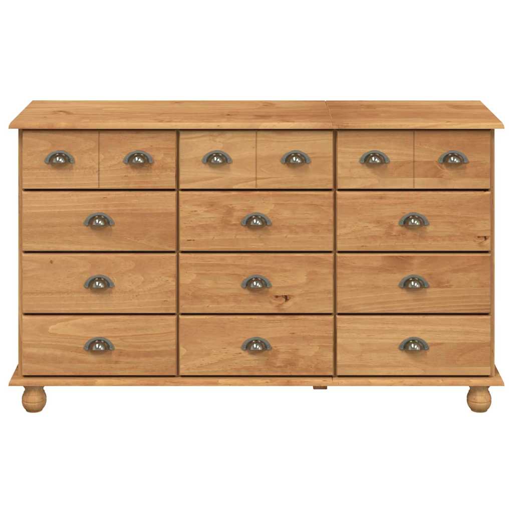 Chest Of Drawer Askim 79 X 40 X 133.5 Cm Solid Pine Wood