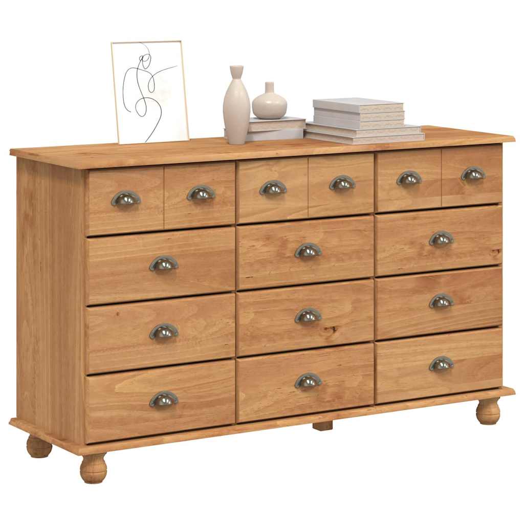 Chest Of Drawer Askim 79 X 40 X 133.5 Cm Solid Pine Wood