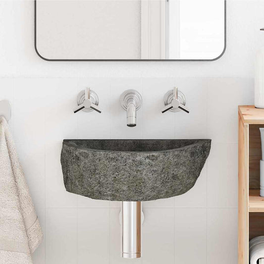 Wall Hung Basin Grey River Stone
