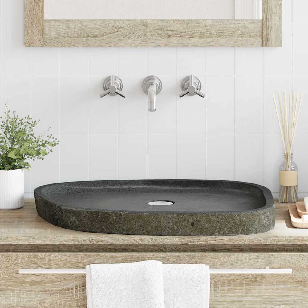 Basin Grey (55-65) X (40-50) X 6 Cm River Stone