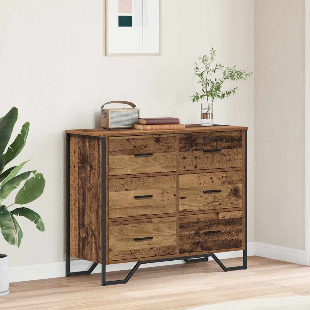 Chest Of Drawers 91X35.5X74.5 Cm Engineered Wood