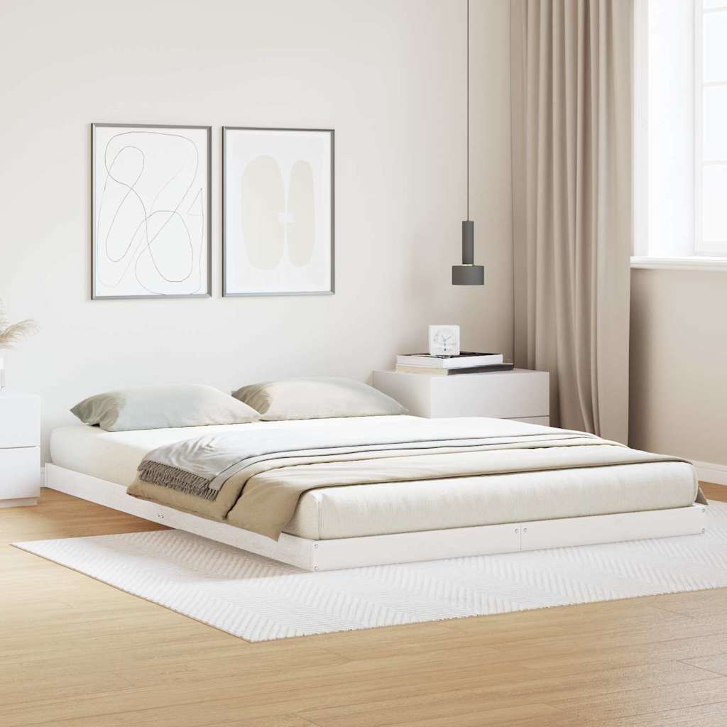 Bed Frame Without Mattress Double Solid Wood Pine