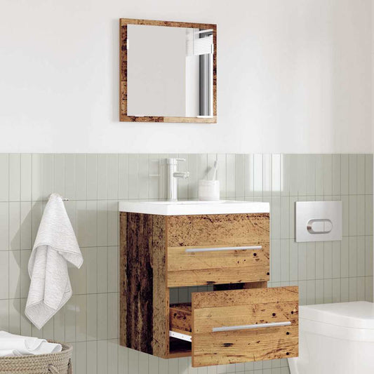 Bathroom Cabinet With Drawer 41 X 38.5 X 48 Cm Engineered Wood