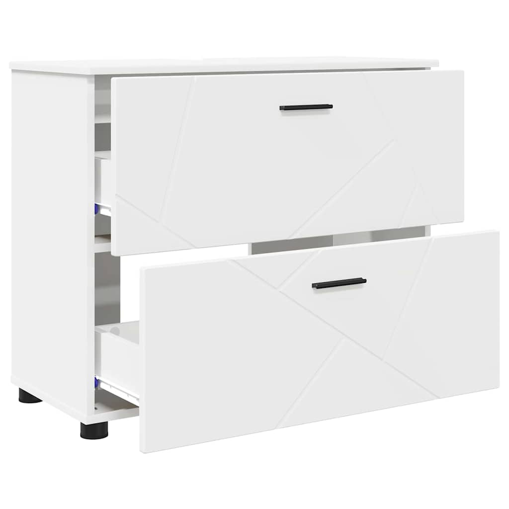 Bathroom Furniture Set With Shelf 3 Pcs 76.5 X 35 X 64 Cm