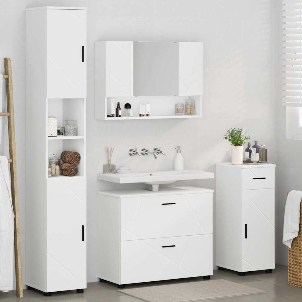 Bathroom Furniture Set With Drawer 4 Pcs 30 X 35 X 192 Cm