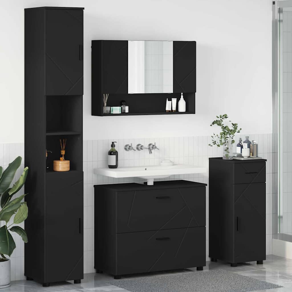 Bathroom Furniture Set With Drawer 4 Pcs 30 X 35 X 192 Cm