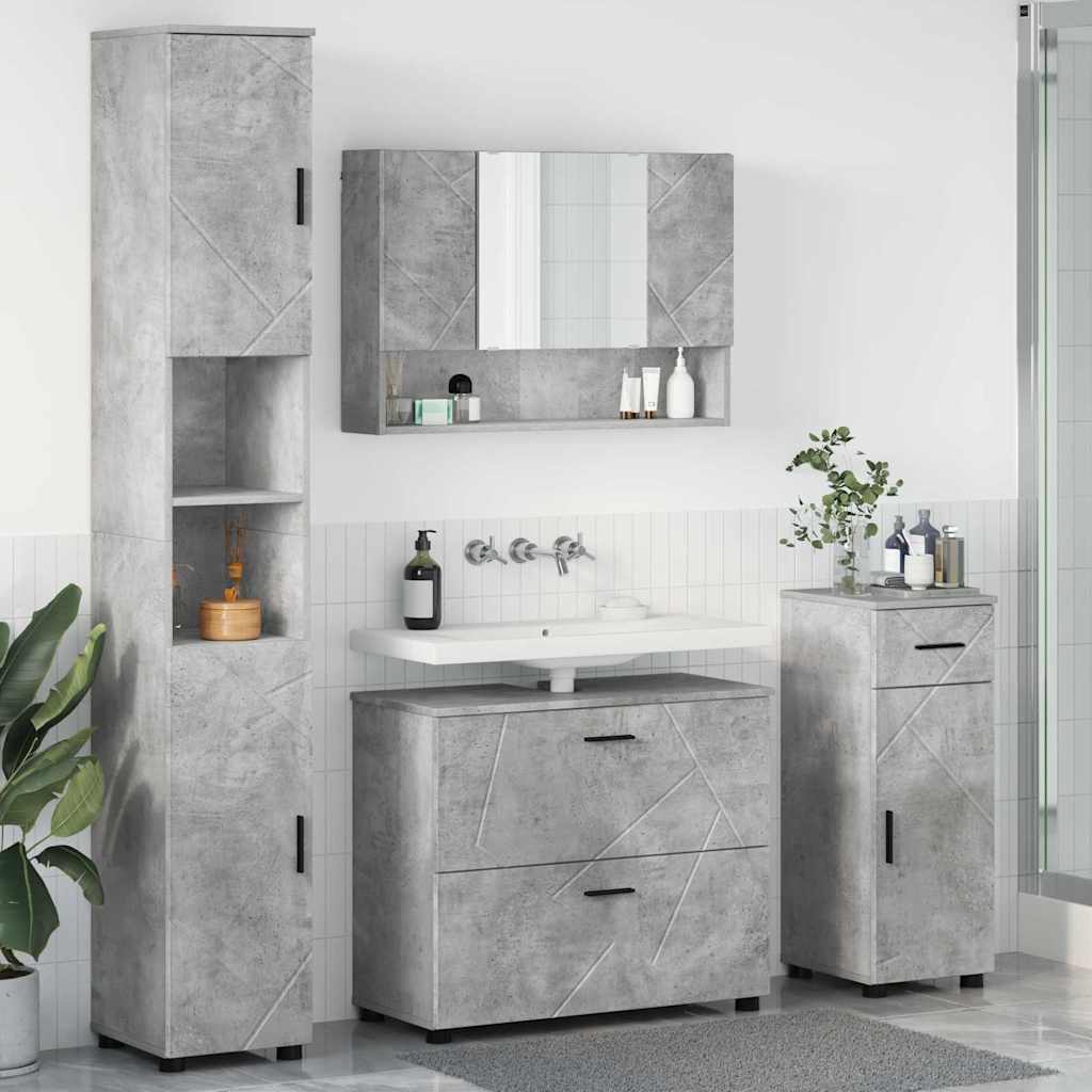 Bathroom Furniture Set With Drawer 4 Pcs 30 X 35 X 192 Cm